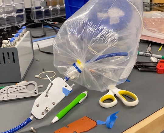 First Working Prototype Ventilator Prototype w/ Bag